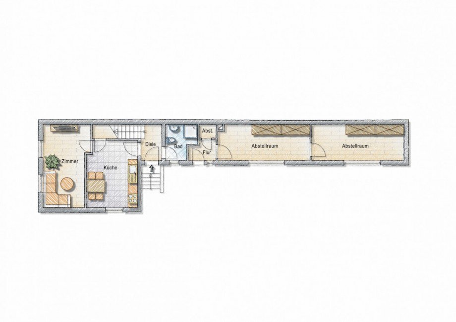 Grundriss EG Doppelhaush�lfte Ludwigshafen